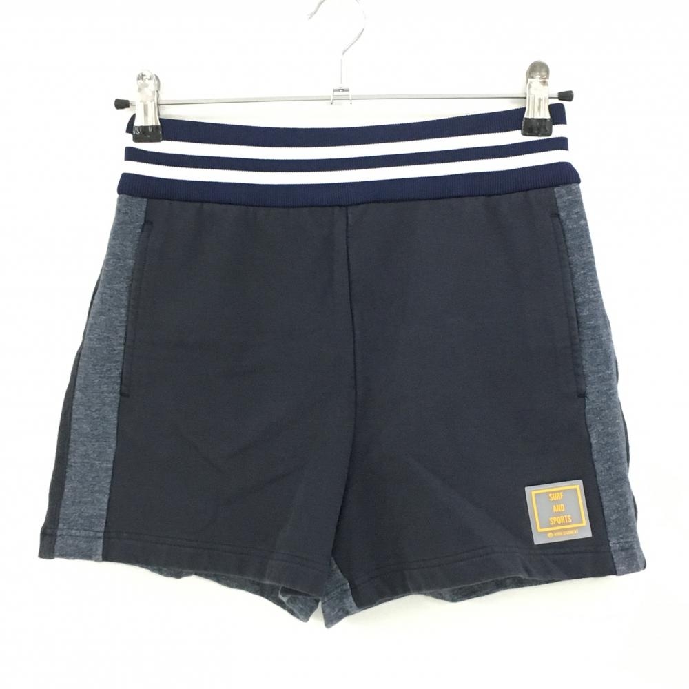 【美品】ホーンガーメント ショートパンツ ネイビー×白 切替  レディース 36(S) ゴルフウェア 2023年モデル MARK＆LONA
