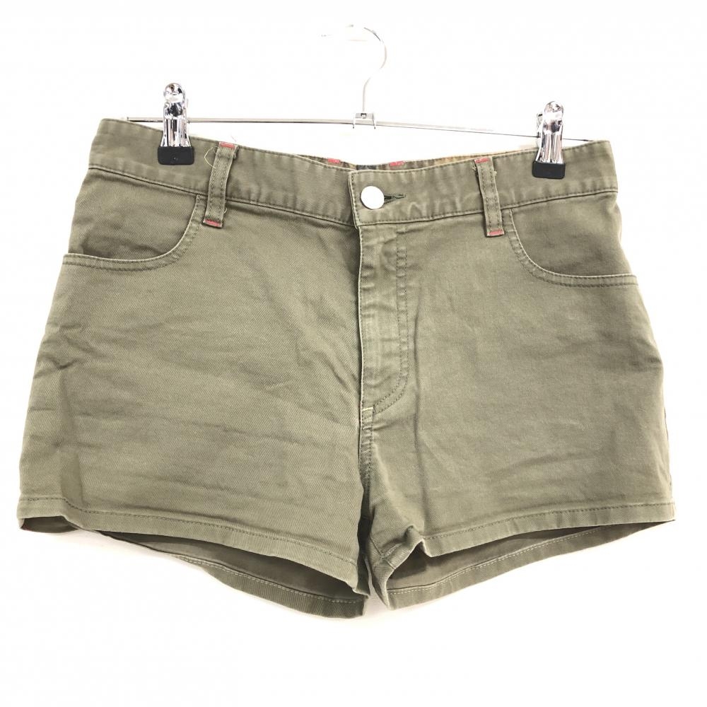 マークアンドロナ ショートパンツ カーキ スカル 後ろウエストロゴ レディース M ゴルフウェア MARK＆LONA