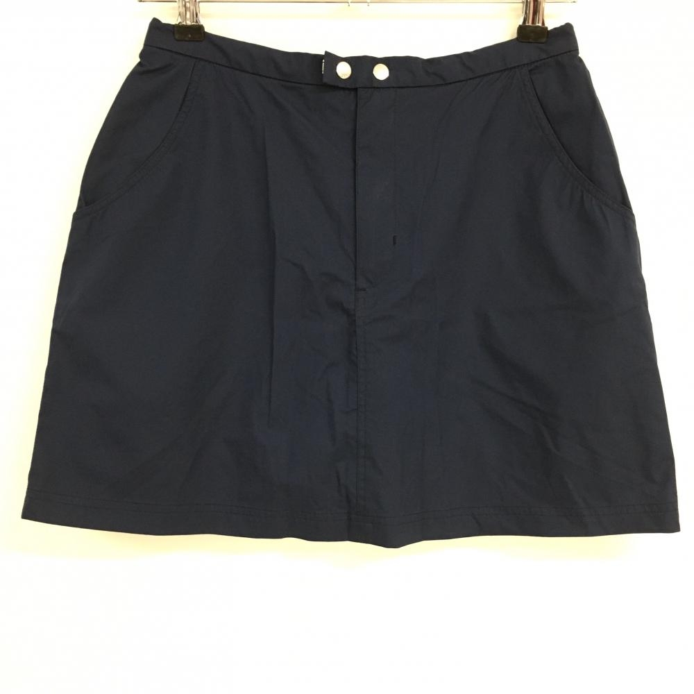 【超美品】マークアンドロナ ナイロンスカート ネイビー シンプル ストレッチ 撥水 レディース S ゴルフウェア MARK＆LONA