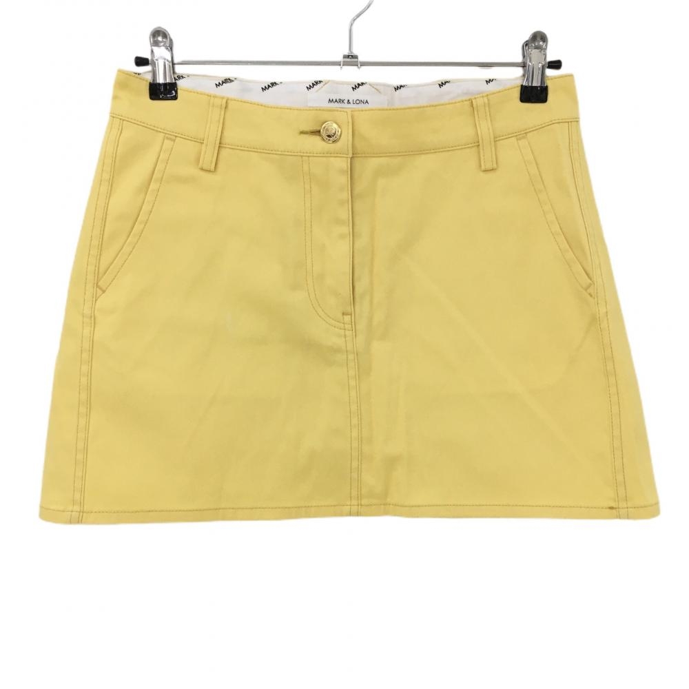 マークアンドロナ スカート イエロー スカル刺しゅう  レディース M ゴルフウェア MARK＆LONA