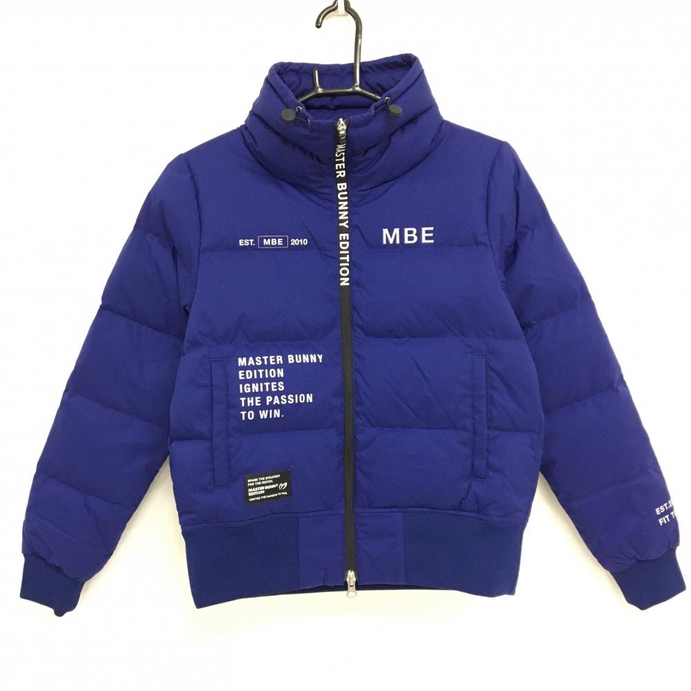 【超美品】マスターバニー ダウンジャケット ネイビー ロゴシルバー レディース 0(S) ゴルフウェア 2023年モデル MASTER BUNNY EDITION