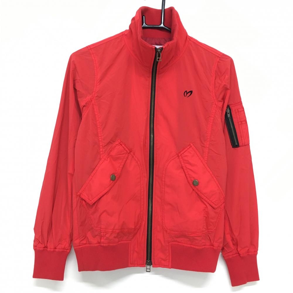 マスターバニー ブルゾン レッド 薄手 蓄熱裏地 レディース 0(S) ゴルフウェア MASTER BUNNY EDITION