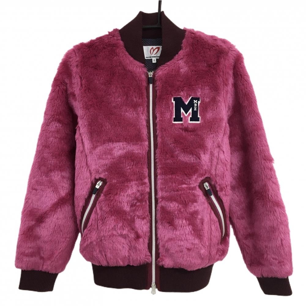 【美品】マスターバニー×John Mc Pile.it ボアジャケット ピンク系×ボルドー レディース 0(S) ゴルフウェア MASTER BUNNY EDITION