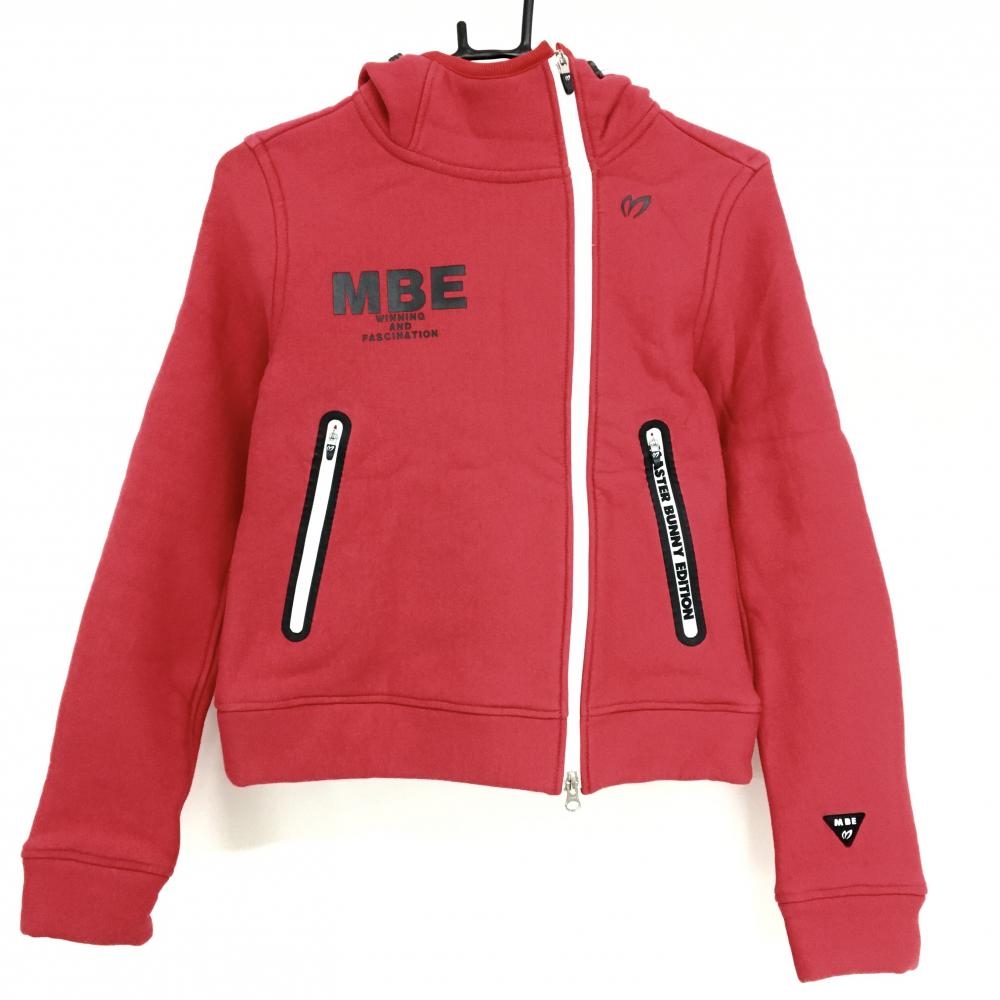 マスターバニー ジップパーカー レッド 裏起毛 レディース 1(M) ゴルフウェア MASTER BUNNY EDITION