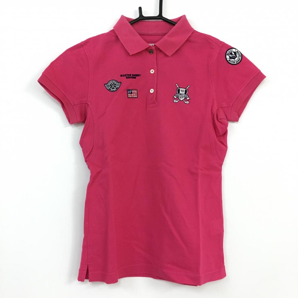 MASTER BUNNY EDITION マスターバニー 半袖ポロシャツ ピンク 日本製  レディース 0(Ｓ) ゴルフウェア