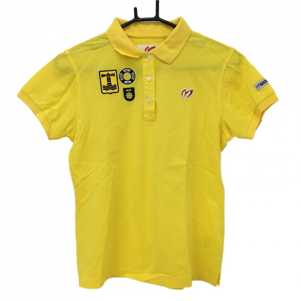 マスターバニー 半袖ポロシャツ イエロー 複数ワッペン  レディース 1(M) ゴルフウェア MASTER BUNNY EDITION