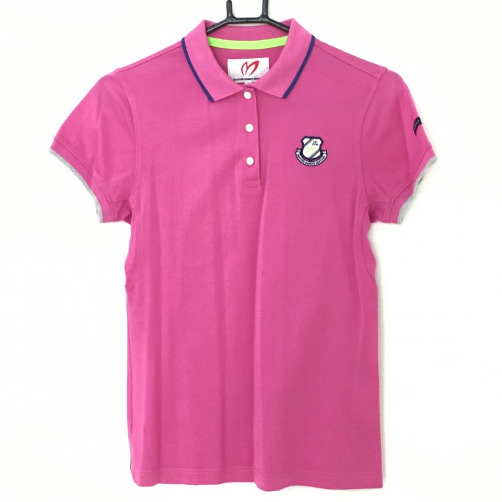マスターバニー 半袖ポロシャツ ピンク ロゴ刺しゅう  レディース 1(M) ゴルフウェア MASTER BUNNY EDITION
