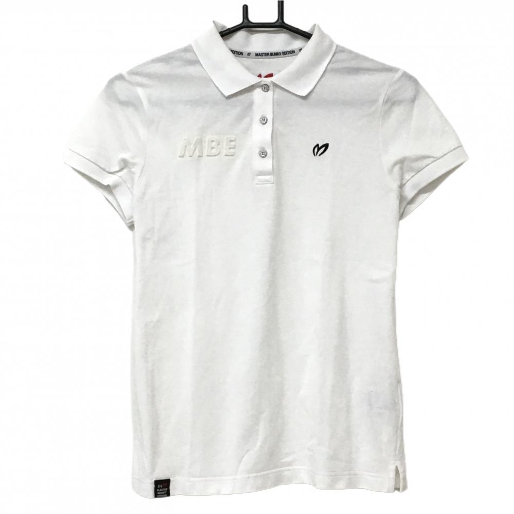 マスターバニー 半袖ポロシャツ 白 ３Dロゴ レディース 1(M) ゴルフウェア MASTER BUNNY EDITION