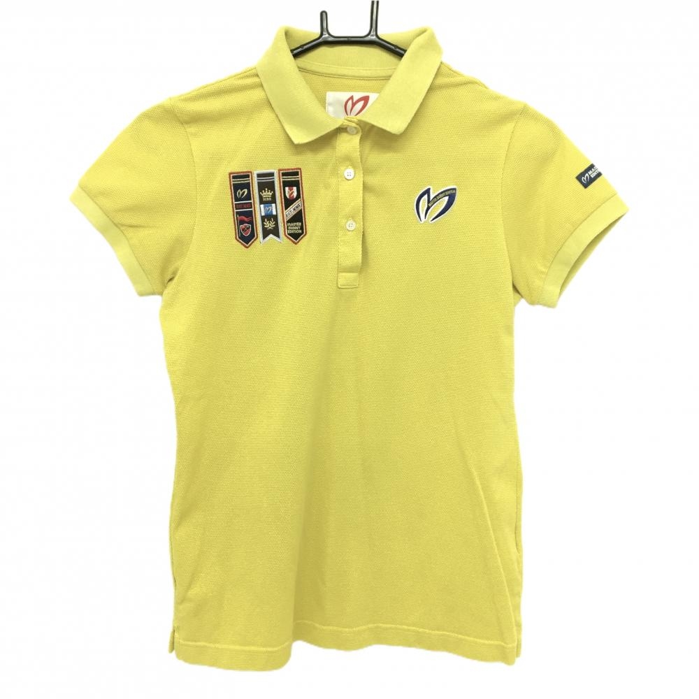 マスターバニー 半袖ポロシャツ イエロー系 ワッペン レディース 1(M) ゴルフウェア MASTER BUNNY EDITION