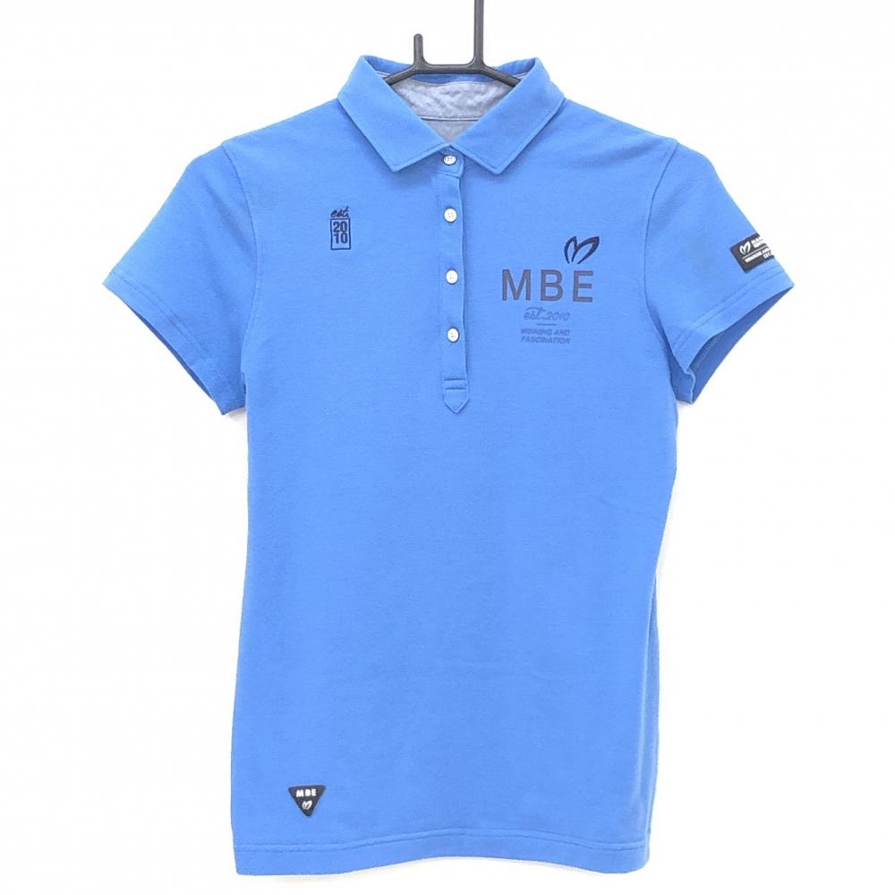 マスターバニー 半袖ポロシャツ ブルー ロゴ刺しゅう  レディース 0(S) ゴルフウェア MASTER BUNNY EDITION