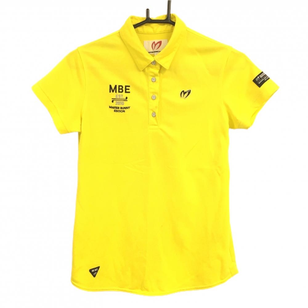 マスターバニー 半袖ポロシャツ イエロー 背ロゴテープ レディース 0(S) ゴルフウェア MASTER BUNNY EDITION