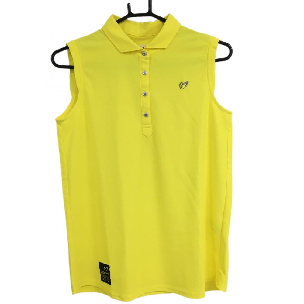 【超美品】マスターバニー ノースリーブポロシャツ イエロー   レディース 1(M) ゴルフウェア 2022年モデル MASTER BUNNY EDITION