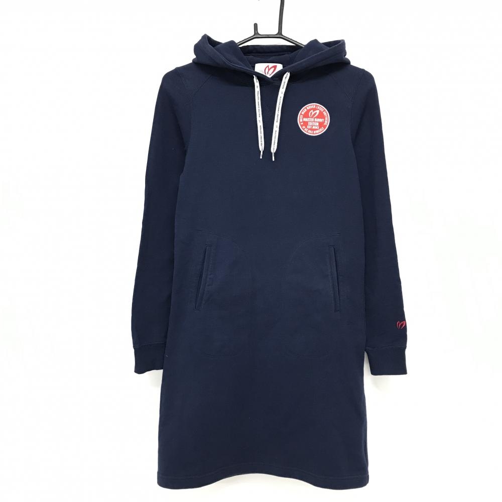 マスターバニー フード付きワンピース ネイビー 刺しゅうワッペン レディース 1(M) ゴルフウェア MASTER BUNNY EDITION