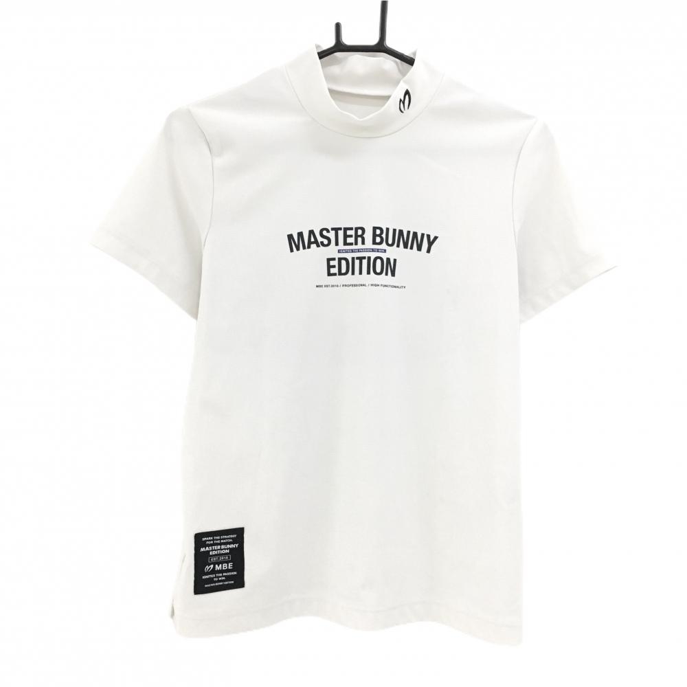 マスターバニー 半袖ハイネックシャツ 白 後プリント メッシュ調 レディース 0(S) ゴルフウェア 2024年モデル MASTER BUNNY EDITION