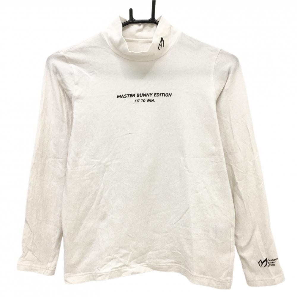 マスターバニー 長袖ハイネックシャツ 白 ロゴ黒 レディース 0(S) ゴルフウェア MASTER BUNNY EDITION