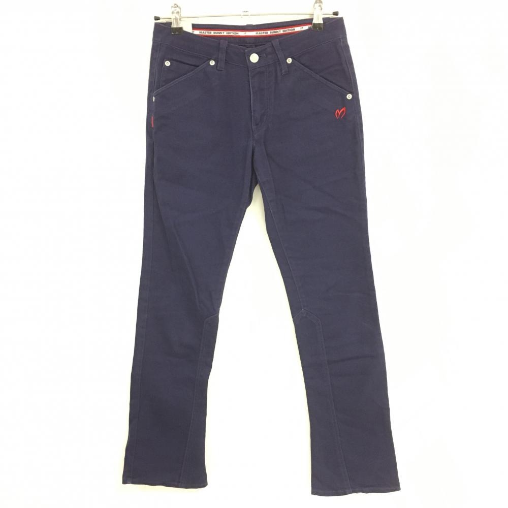 マスターバニー パンツ パープル×レッド シンプル 5ポケット レディース 0(S) ゴルフウェア MASTER BUNNY EDITION