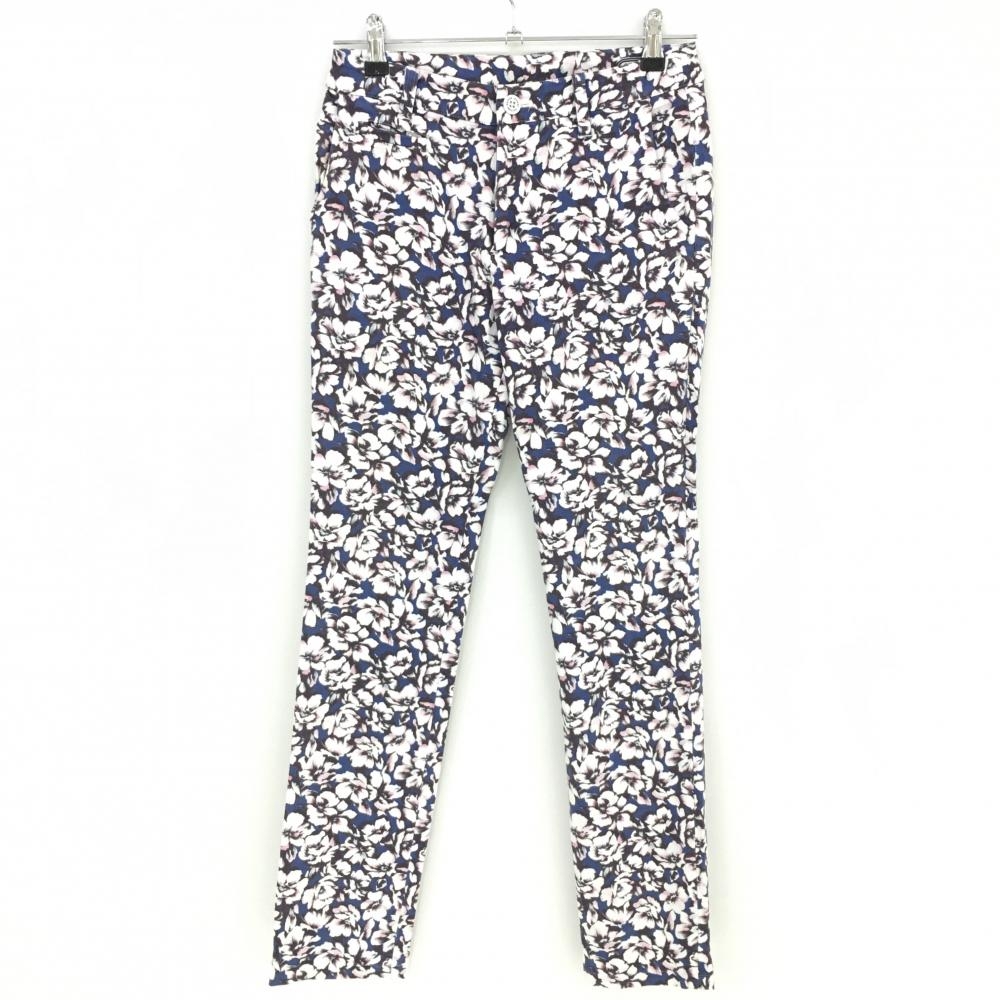 マスターバニー パンツ ブルー×白 花柄 日本製  レディース 0(Ｓ) ゴルフウェア MASTER BUNNY EDITION