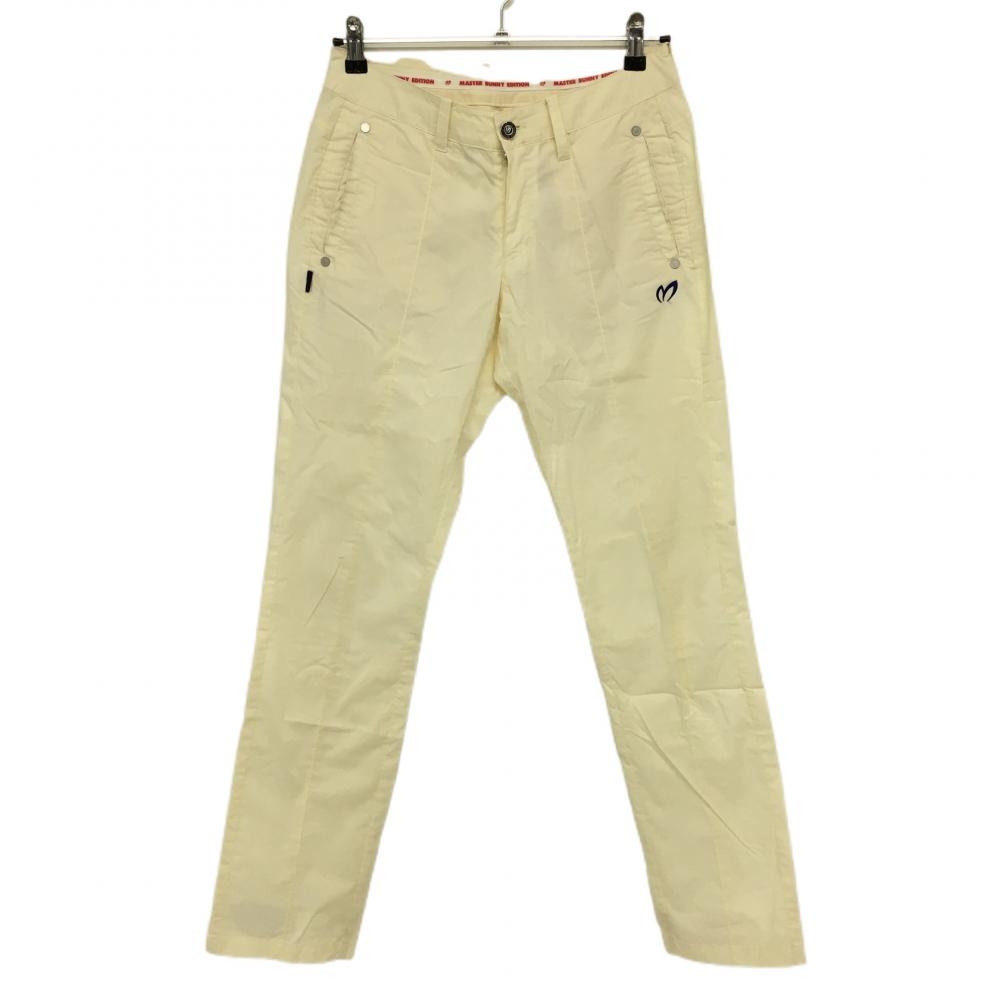 マスターバニー パンツ アイボリー ロゴ刺しゅう 薄手  レディース 0(S) ゴルフウェア MASTER BUNNY EDITION