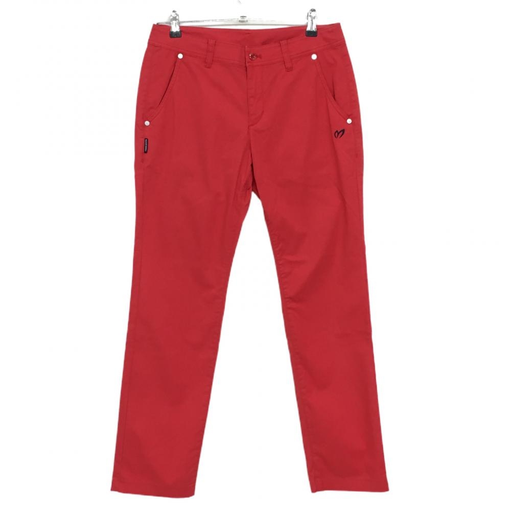 マスターバニー パンツ レッド ロゴネイビー ストレッチ 色褪せ レディース 2(L) ゴルフウェア MASTER BUNNY EDITION