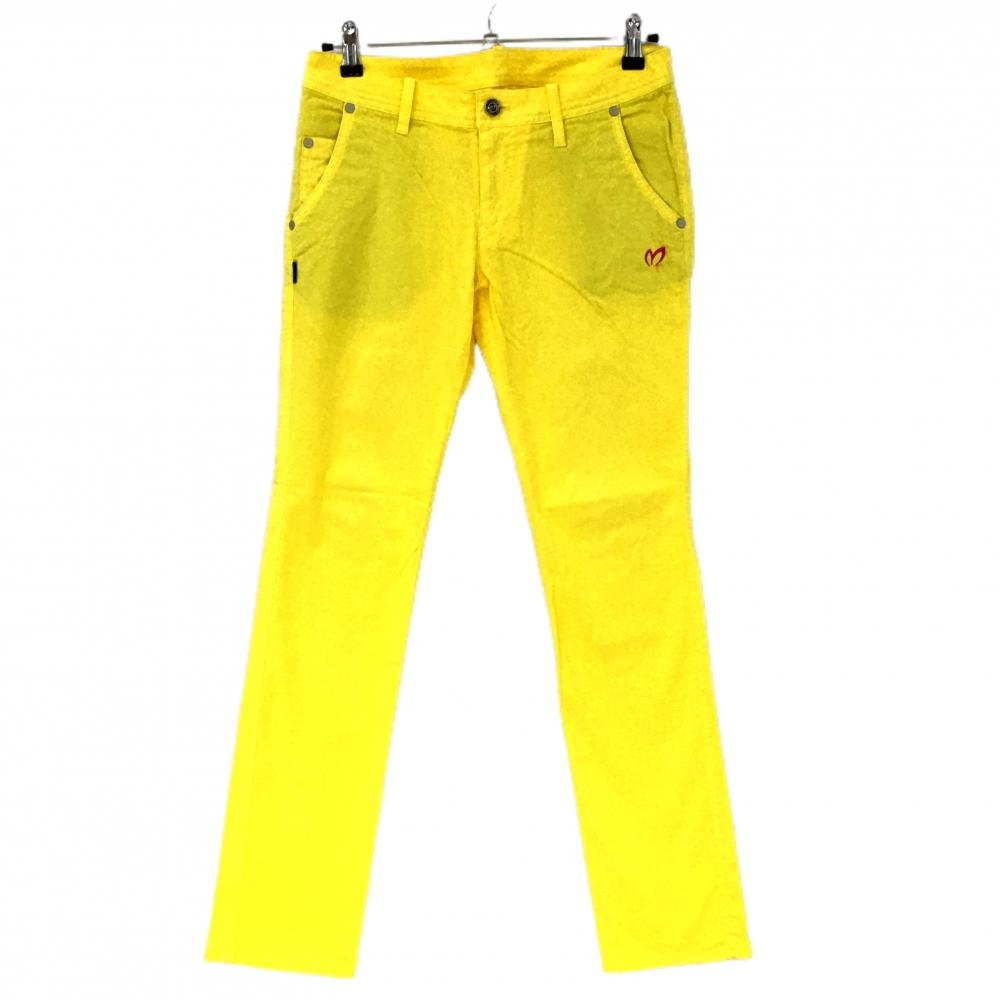 マスターバニー パンツ イエロー ストライプ織生地 ストレッチ  レディース 1(M) ゴルフウェア MASTER BUNNY EDITION