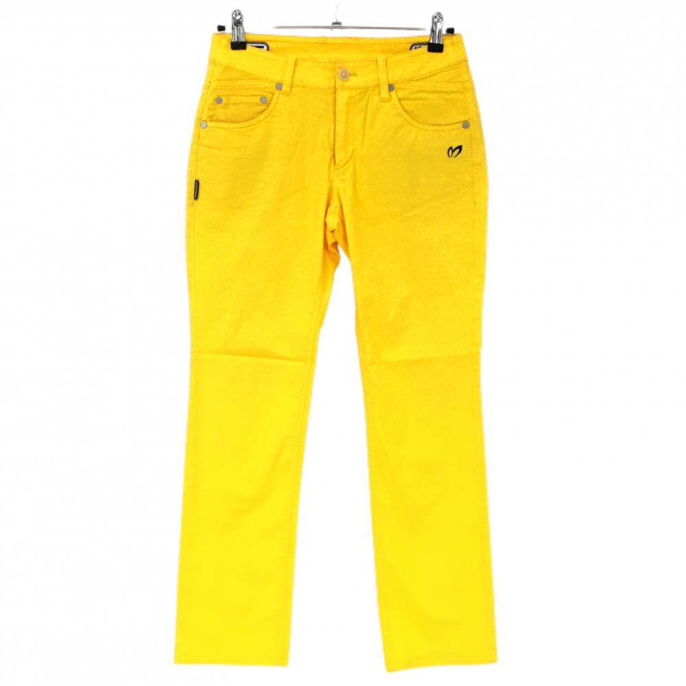 マスターバニー パンツ イエロー ロゴネイビー ストレッチ レディース 0(S) ゴルフウェア MASTER BUNNY EDITION