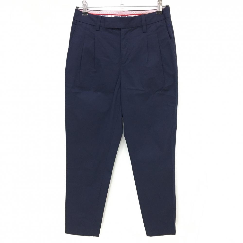 【美品】マスターバニー パンツ ネイビー シンプル ストレッチ  レディース 2(L) ゴルフウェア MASTER BUNNY EDITION