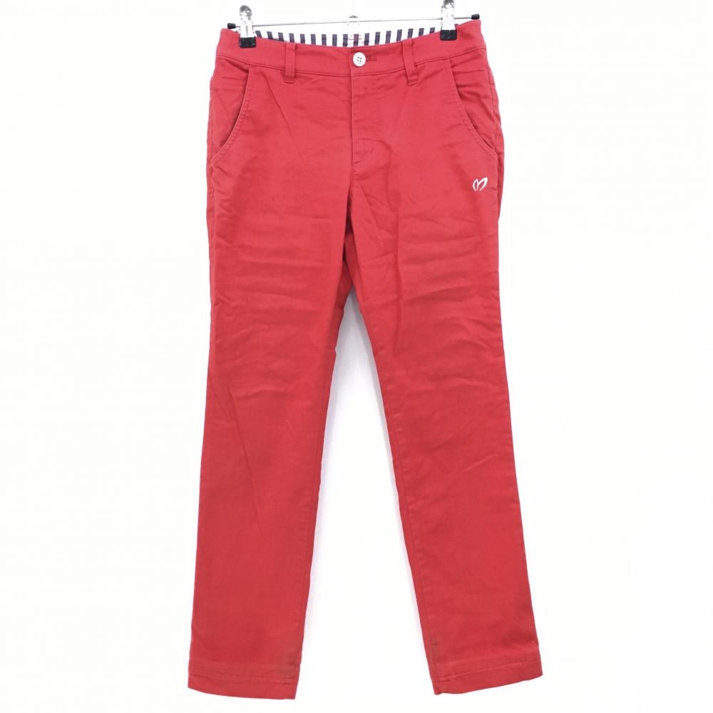 マスターバニー パンツ レッド 一部裏地付 ロゴ刺しゅう レディース 1(M) ゴルフウェア MASTER BUNNY EDITION