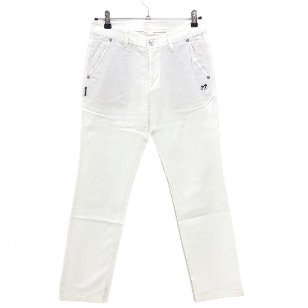 マスターバニー パンツ 白 織生地 ポケット口・膝・裾汚れ レディース 1(M) ゴルフウェア MASTER BUNNY EDITION