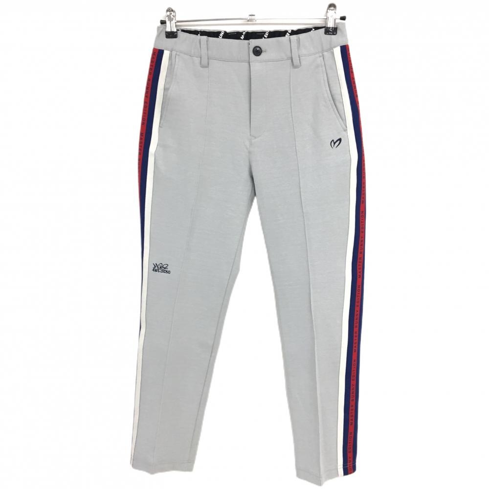 【超美品】マスターバニー パンツ グレー×ネイビー×レッド  レディース 1(M) ゴルフウェア 2024年モデル MASTER BUNNY EDITION