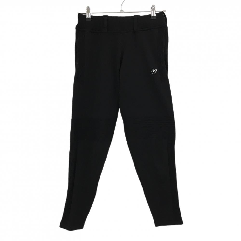 マスターバニー ニットパンツ 黒 ストレッチ ウエストゴム レディース 0(S) ゴルフウェア MASTER BUNNY EDITION