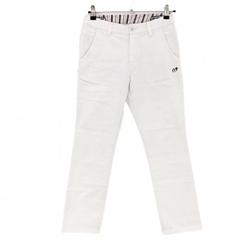 【美品】マスターバニー パンツ 白 ストレッチ レディース 0(S) ゴルフウェア MASTER BUNNY EDITION