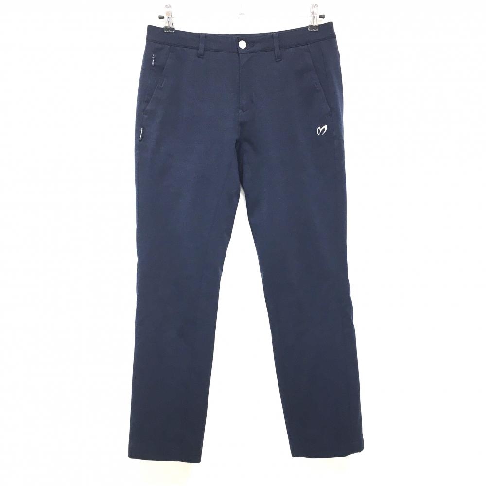 マスターバニー パンツ ネイビー ×白 裏地付 ロゴ刺しゅう  レディース 2(L) ゴルフウェア MASTER BUNNY EDITION