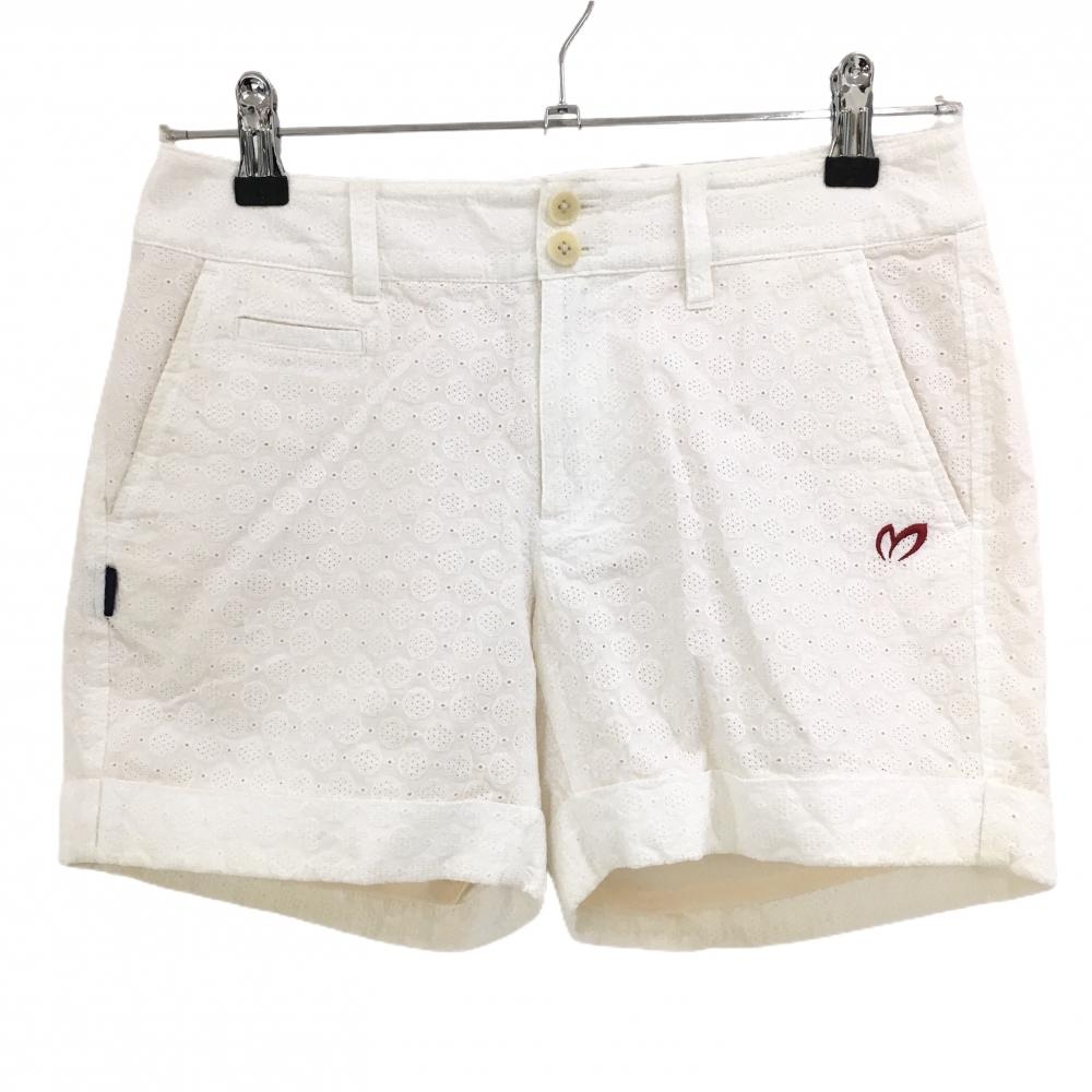 マスターバニー ショートパンツ 白 レース調 レディース 0(S) ゴルフウェア MASTER BUNNY EDITION