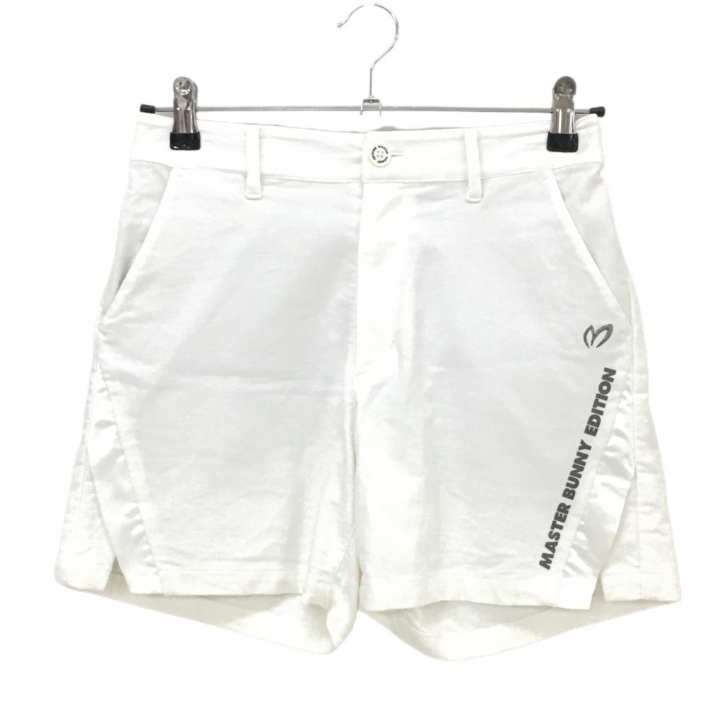 【美品】マスターバニー ショートパンツ 白 表微起毛 ストレッチ レディース 0(S) ゴルフウェア MASTER BUNNY EDITION