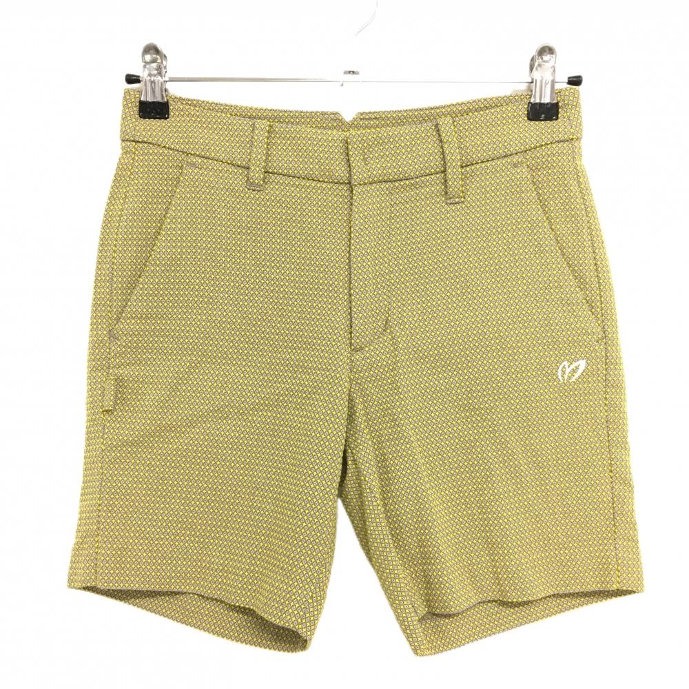 【超美品】マスターバニー ショートパンツ ブラウン系×イエロー 総柄 コットン混 レディース 0(S) ゴルフウェア MASTER BUNNY EDITION