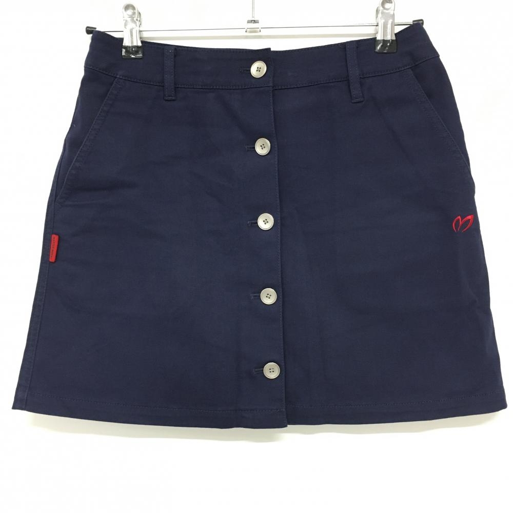 マスターバニー スカート ネイビー フロントボタン 花刺しゅう レディース 1(M) ゴルフウェア MASTER BUNNY EDITION