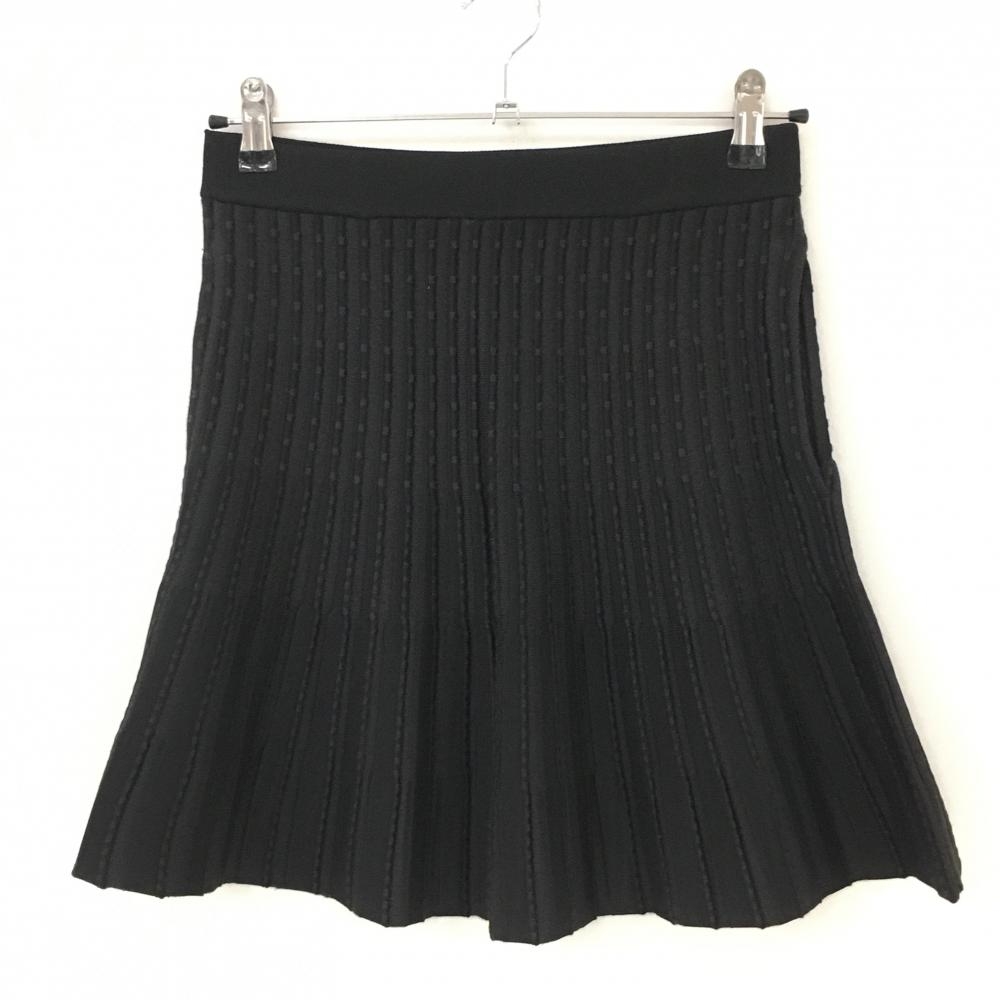 【超美品】マスターバニー ニットスカート 黒 プリーツ風 レディース 1(M) ゴルフウェア 2022年モデル MASTER BUNNY EDITION