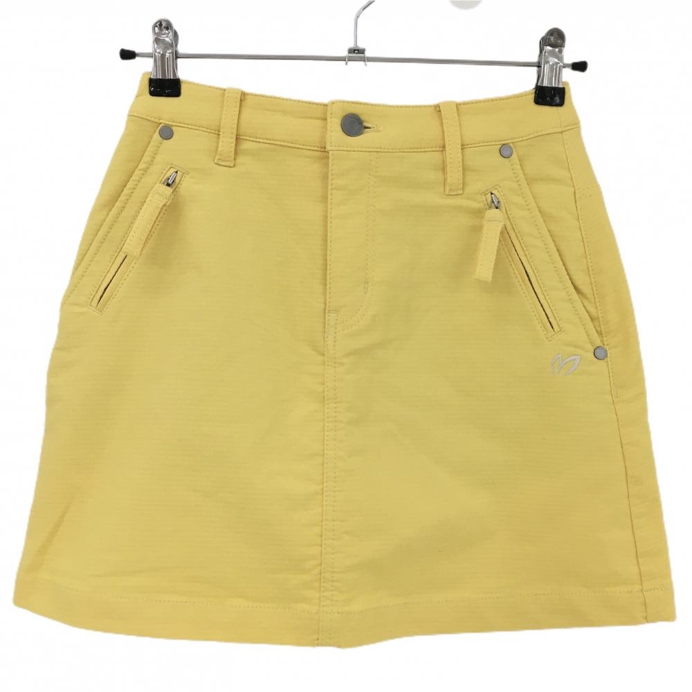 【超美品】マスターバニー スカート イエロー 織生地 複数ポケット レディース 00(XS) ゴルフウェア MASTER BUNNY EDITION