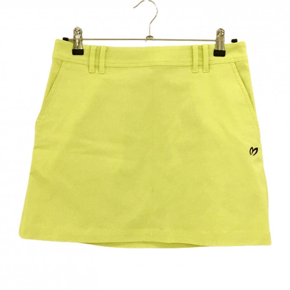 【美品】マスターバニー スカート イエロー×黒 後裾ロゴ  レディース 2(L) ゴルフウェア 2023年モデル MASTER BUNNY EDITION