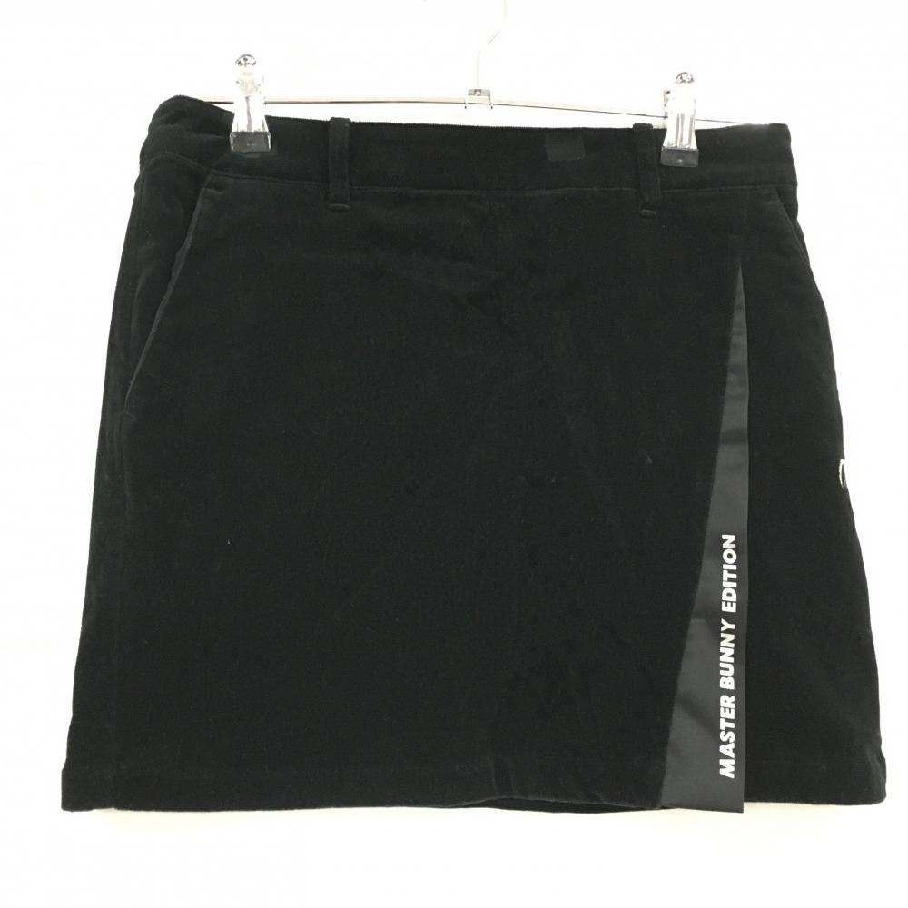 【美品】マスターバニー スカート 黒 ベロア 内側インナーパンツ  レディース 1(M) ゴルフウェア MASTER BUNNY EDITION