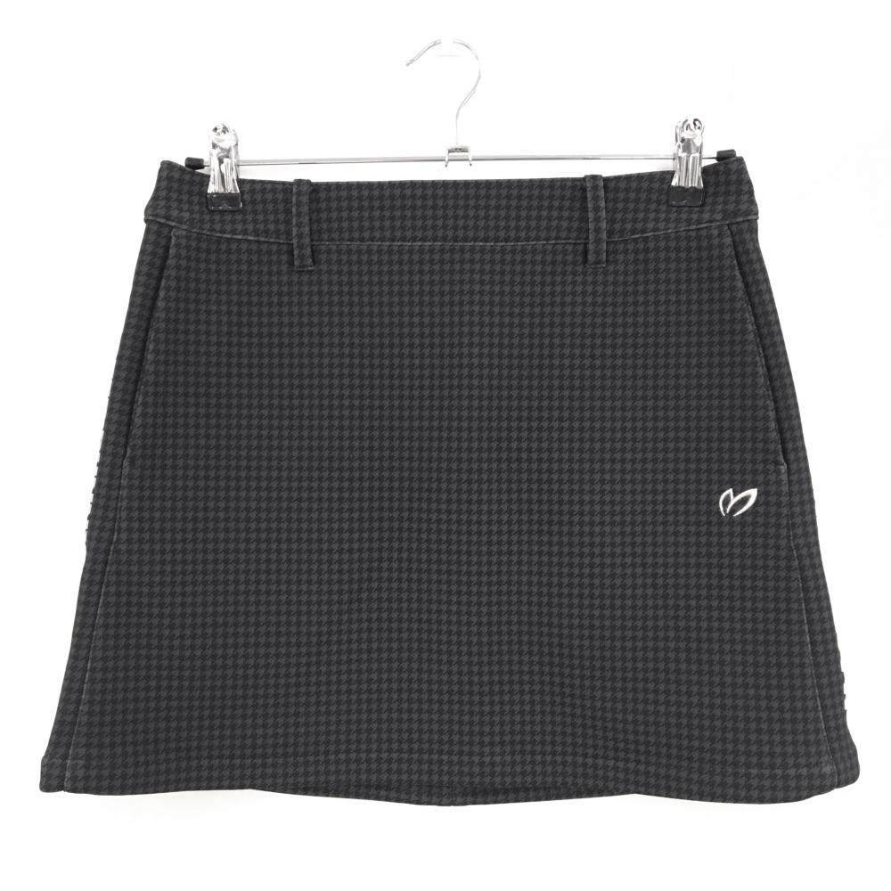 【新品】マスターバニー スカート グレー×黒 千鳥格子 裏起毛  レディース 1(M) ゴルフウェア MASTER BUNNY EDITION