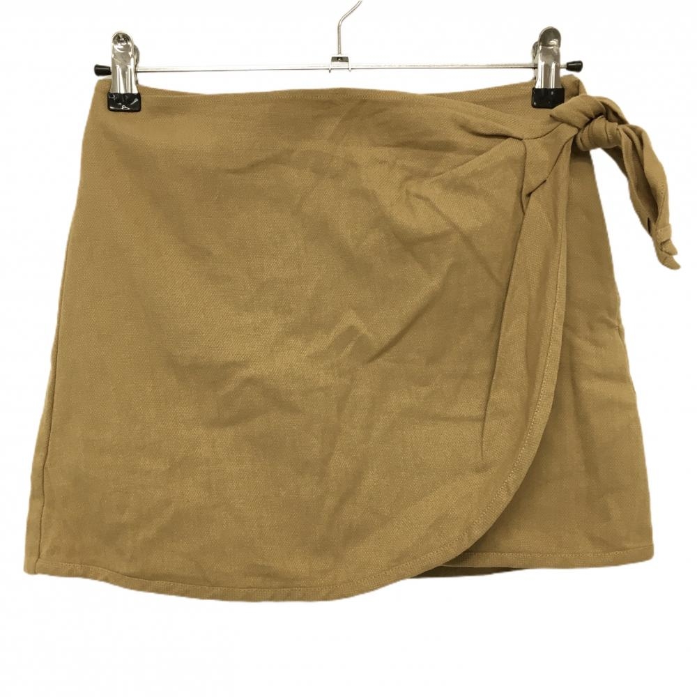 【新品】マスターバニー スカート ライトブラウン 麻混 無地 内側インナーパンツ レディース 0(S) ゴルフウェア MASTER BUNNY EDITION