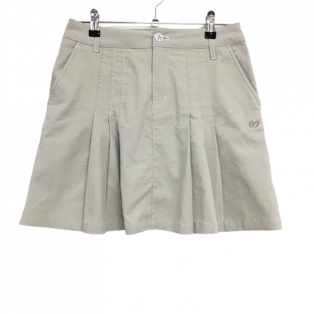 【超美品】マスターバニー スカート ベージュ 一部プリーツ 内側インナーパンツ レディース 1 ゴルフウェア MASTER BUNNY EDITION