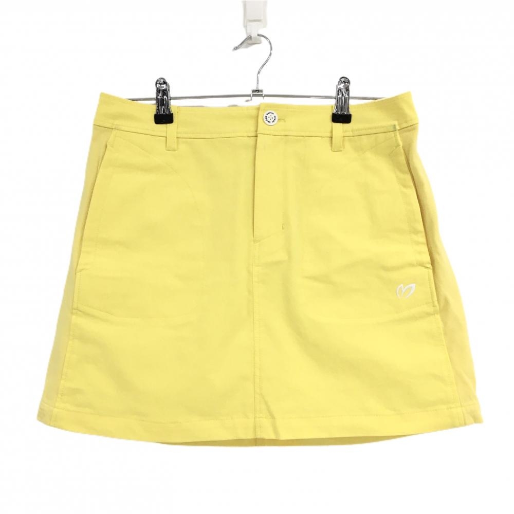 マスターバニー スカート イエロー×白 サイドロ サイド切替 ストレッチ  レディース 2(L) ゴルフウェア MASTER BUNNY EDITION