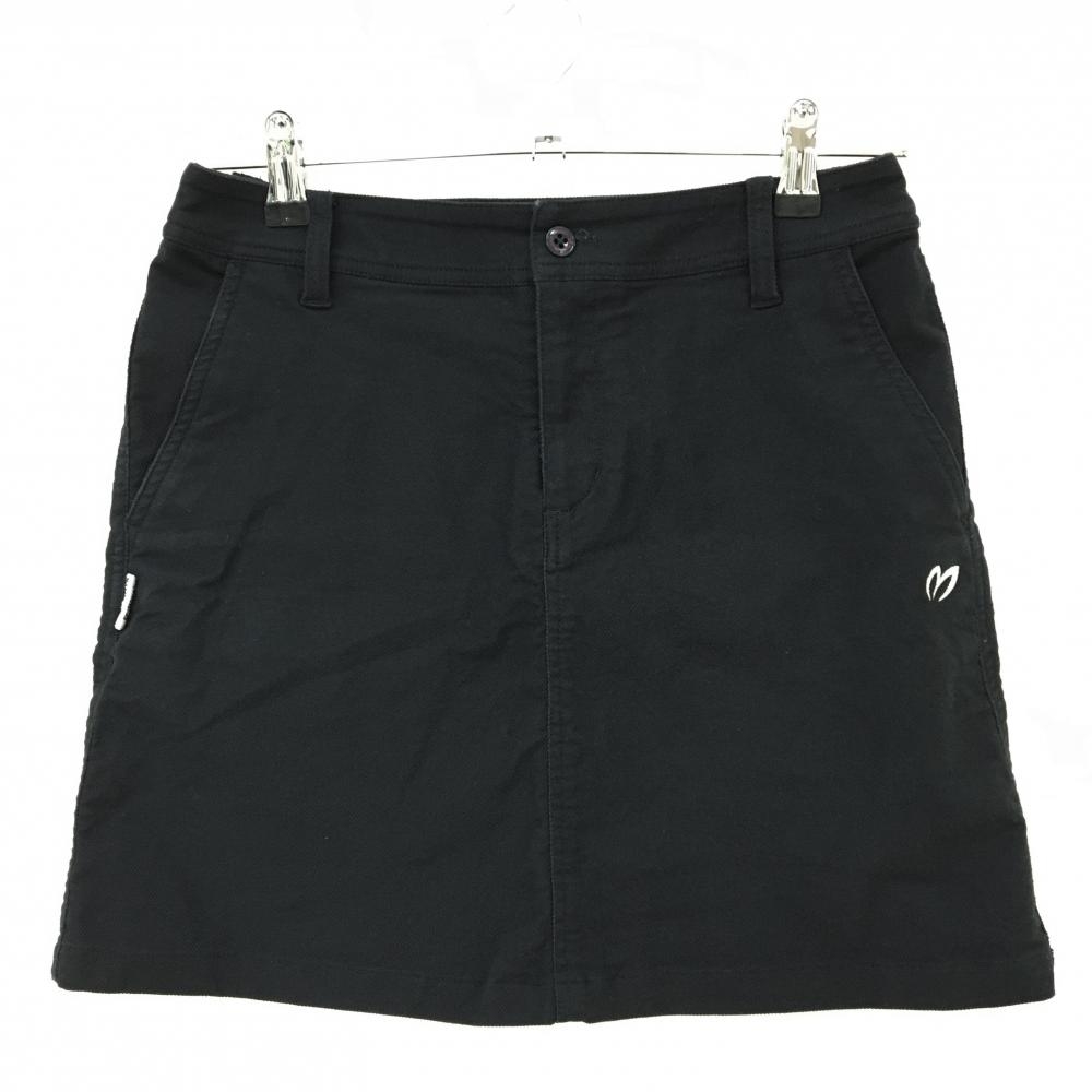 マスターバニー スカート 黒 ロゴ刺しゅう白 ポケット口・ヒップ色褪せ レディース 1 ゴルフウェア MASTER BUNNY EDITION