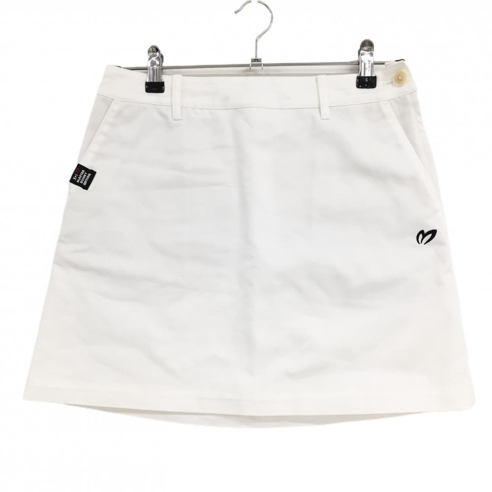 マスターバニー スカート 白 ロゴ黒 レディース 0(S) ゴルフウェア MASTER BUNNY EDITION