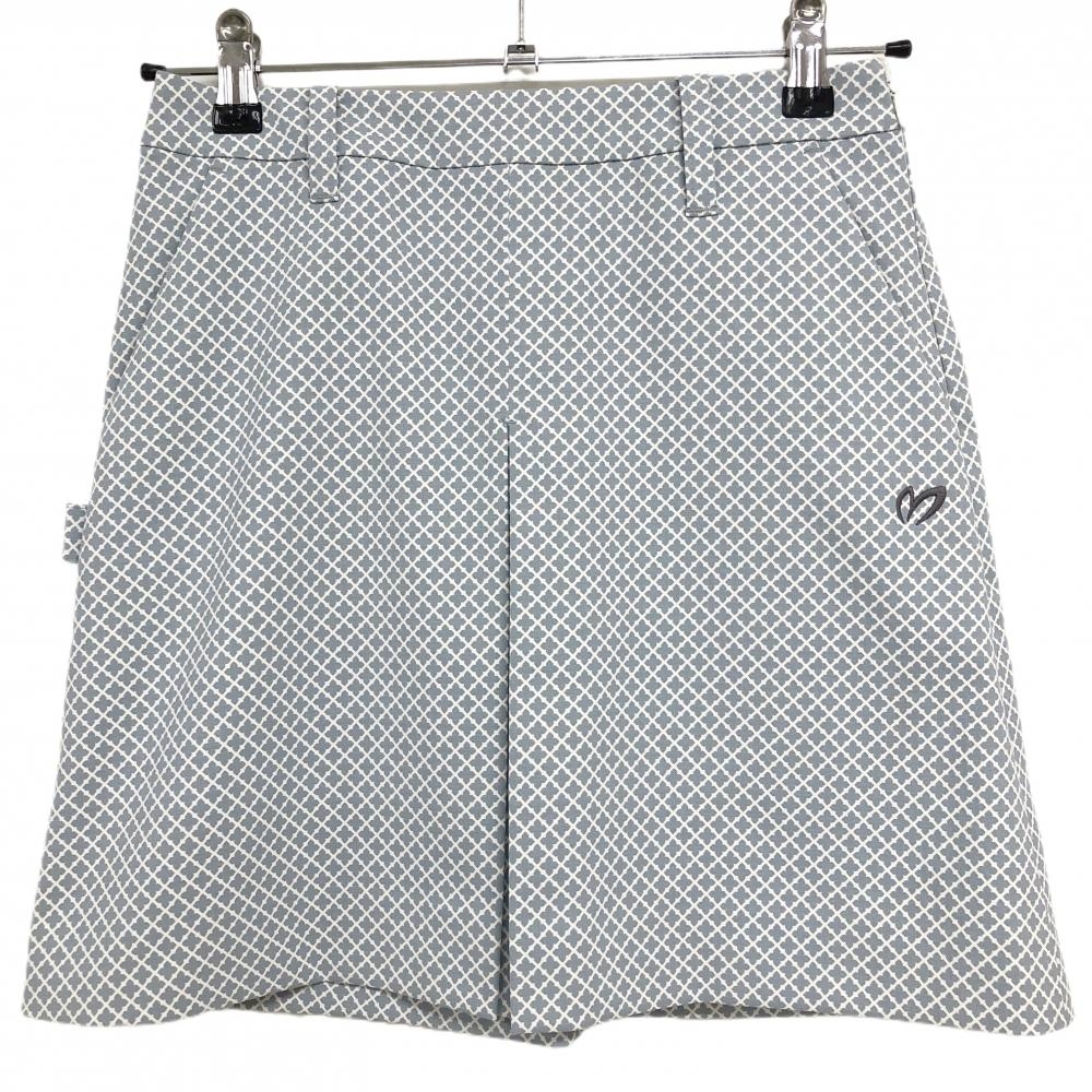 【新品】マスターバニー スカート グレー×白 総柄 日本製  レディース 00(XS) ゴルフウェア MASTER BUNNY EDITION
