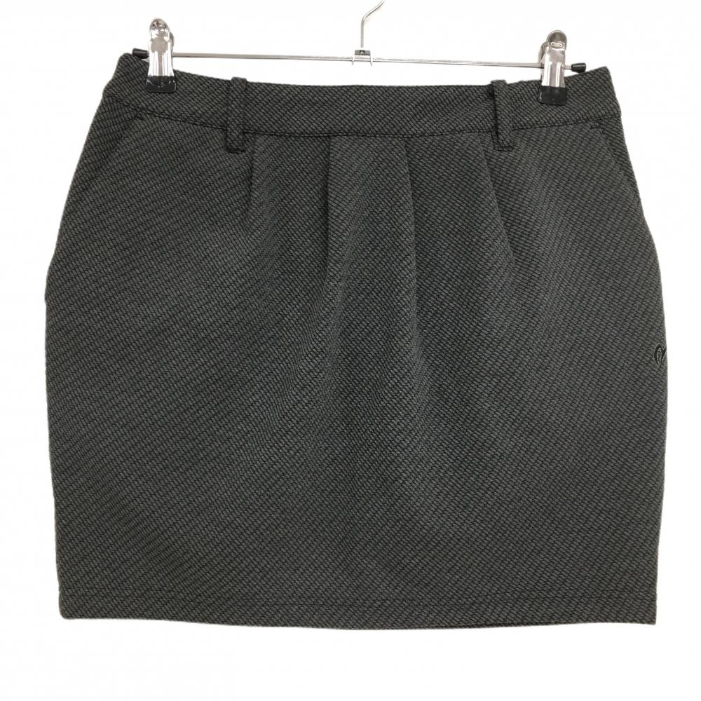 【新品】マスターバニー スカート グレー 総柄地模様 ロゴ刺しゅう レディース 2(L) ゴルフウェア MASTER BUNNY EDITION