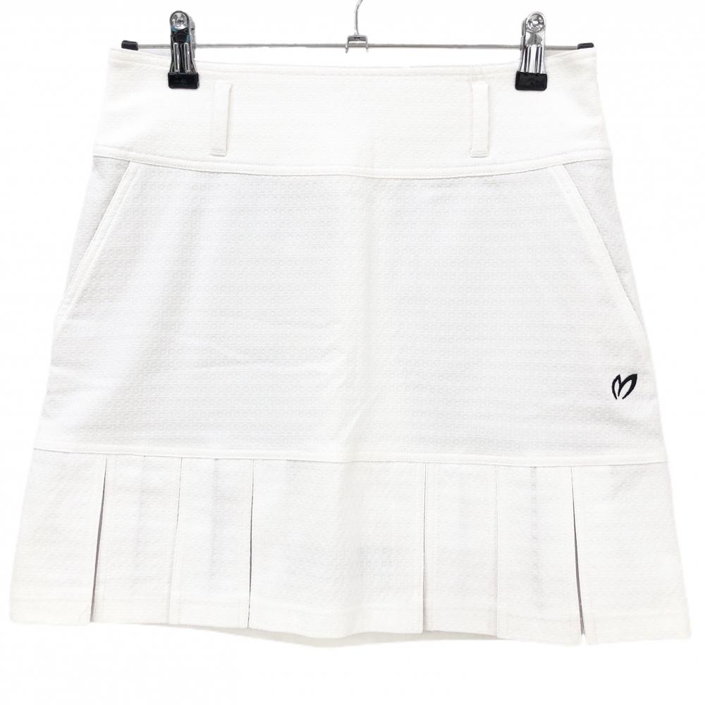【新品】マスターバニー スカート 白 地模様 後裾ロゴ刺しゅう レディース 1(M) ゴルフウェア 2025年モデル MASTER BUNNY EDITION