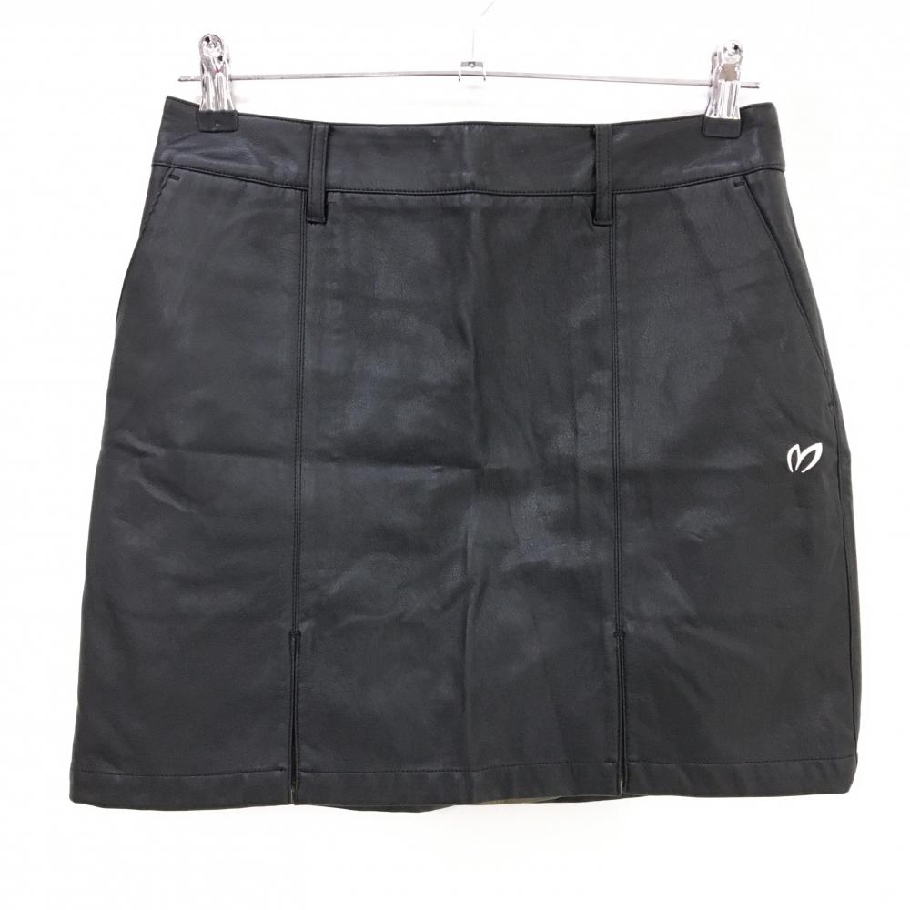 【超美品】マスターバニー×BATMAN スカート 黒 合成皮革 10周年  レディース 1(M) ゴルフウェア MASTER BUNNY EDITION